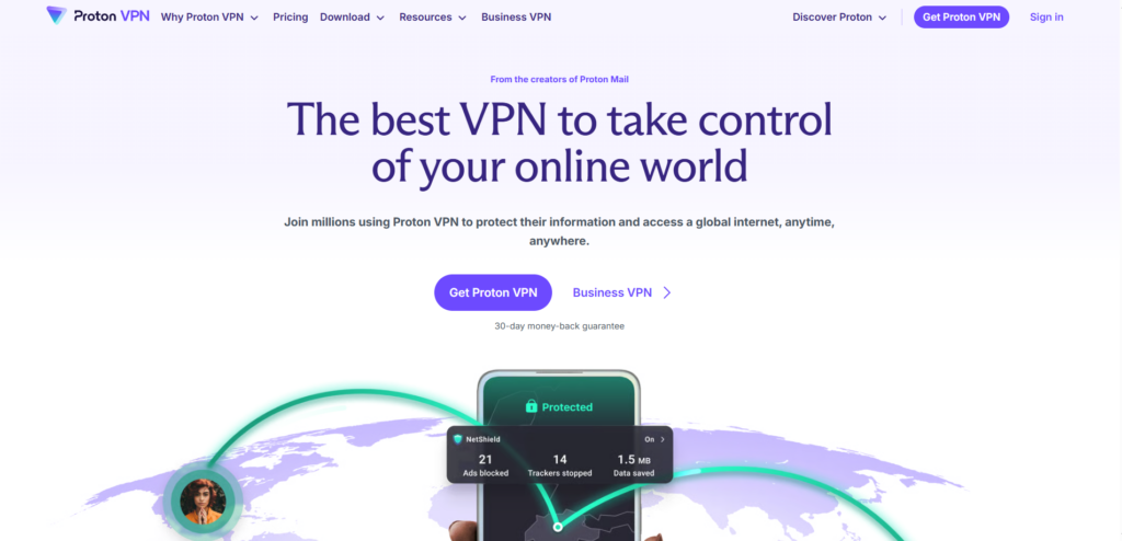 protonvpn-oldal